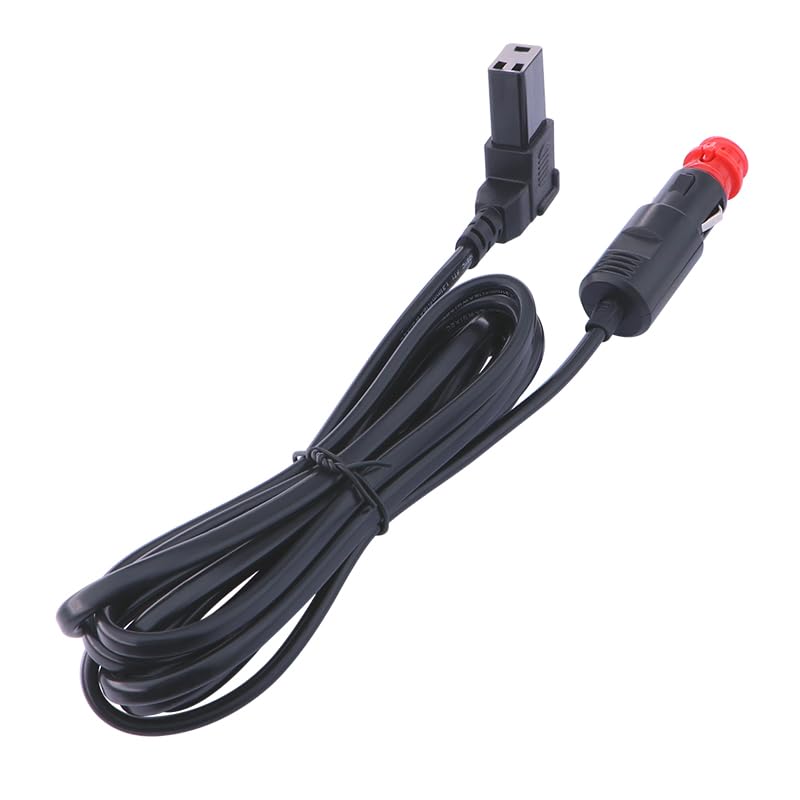 Image of Efillooc 12V Car Cigarette Lighter Socket Male Power Plug with 8A Fuse & LED for Tyre Inflator Car Vacuum Fridge Cooler High Power (Fridge Cable US 3 PIN)