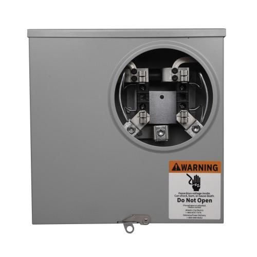 Eaton UHIRS223ACVCH 1 Phase Ringless Meter Socket with Horn Bypass 4 Jaw 1 Position 200 Amp