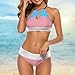 XUTSAKDCJ Fashion Swimwear for Seaside Vacation Beach Party Swim, Spaghetti Strap Transgender Pride Flag Bathing Suit, Summer Bikini for Women