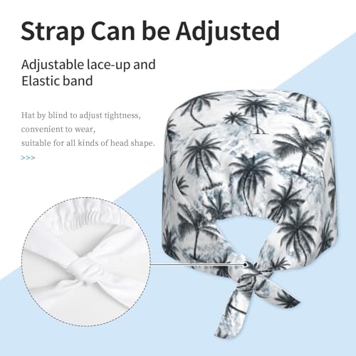Image of Unisex Adjustable Surgical Sweatband - Elastic Bandage Cap - Scrub Caps for Nurse Working Cap