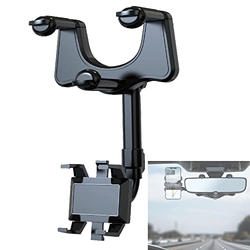 360°Rotatable and Retractable Car Phone Holder Car Rearview Mirror Bracket,Multifunctional Adjustable Universal Phones Holder,Universal Phone GPS Holder Phones Mount Holders for All Smartphones