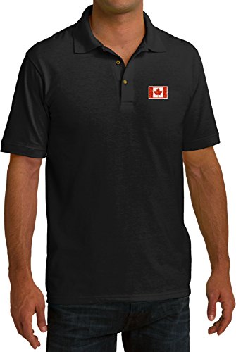 Buy Cool Shirts Canada Flag Patch Pocket Print Mens Pique Polo