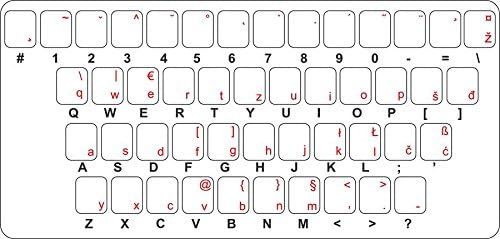Keyboard Stickers Self-Adhesive alphabet computer gaj Croatian slovene Serbian bosnien