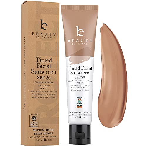 Tinted Face Sunscreen Spf 20 - Reef Safe Sunscreen For Face, Mineral Sunscreen Face Spf, Zinc Sunscreen, Tinted Sunscreen For Face Sun Skin Care, Sun Screen, Zinc Oxide Sunscreen, Facial Sunscreen #TOP15