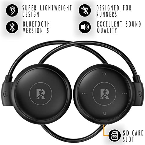 Auriculares para Correr diseñados por Runners: Auriculares inalámbricos con Banda para Cuello Bluetooth V5.0 para Ejercicio Deporte, Trotar, Gimnasio, Entrenamiento, maratón, Auriculares para Correr