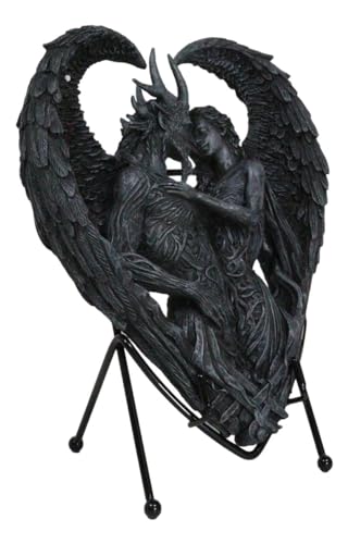 Escultura decorativa Demonio y Lilith 9 pulgadas miniatura 4