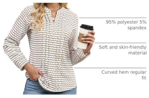 Image of Blooming Jelly Women's Long Sleeve Blouses Dressy Casual Business Work Tops
