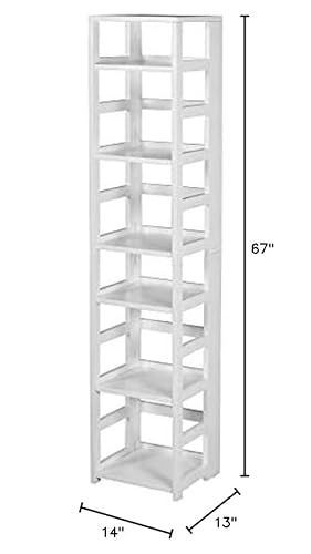 Niche Flip Flop Square Folding Bookcase, 67-Inch, White #TOP4