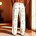 SHOPESSA Mens Valentines Day Pajama Pants Fashion Funny PJ Bottoms Elastic Drawstring Comfy Soft Lounge Pants with Pockets White