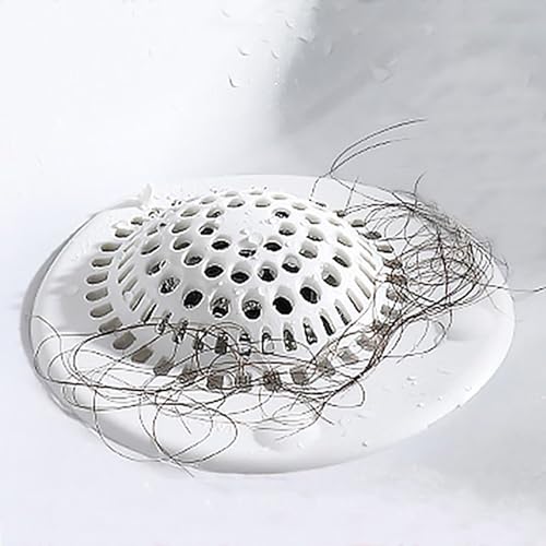 2 Pack Tapones de Drenaje Atrapa Cabello Blanco