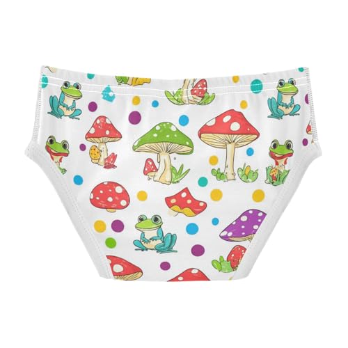 Wusikd Cute Mushrooms Boys' Underwear Cotton Frogs Boys Briefs Soft Toddler Underwear 2T2
