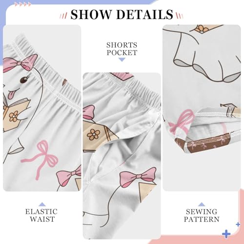 Bookish Ghost Boys Pants Boys Athletic Pants Long Pant for Boywith Pockets Wide-Leg Size 6-14Y4