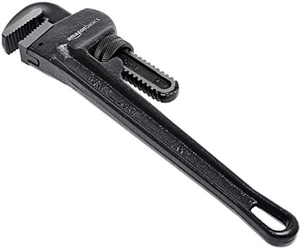 Amazon Basics Heavy-Duty Adjustable Straight Pipe Wrench, 14-inch