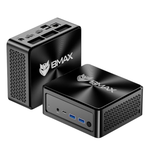 Image of Bmax Gaming Mini PC Ryzen 7 8745HS (Outperforms 7735U /7640HS) 16GB DDR5 4800MHz 512GB NVMe SSD 2.5GbE LAN /WiFi 6 /BT5.2 /Triple 8K Display Windows 11 Desktop Computers for Office Home B8A Pro