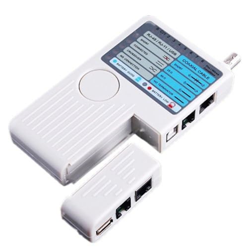 Ftyuiul 4-in-1 lbg[NP[ueX^[ RJ11/RJ45/USB/BNCΉ gь^ P[u`FbJ[ zff@ db LANP[u ʃeXg V[go f NXڑ 300tB[g obe[CWP[