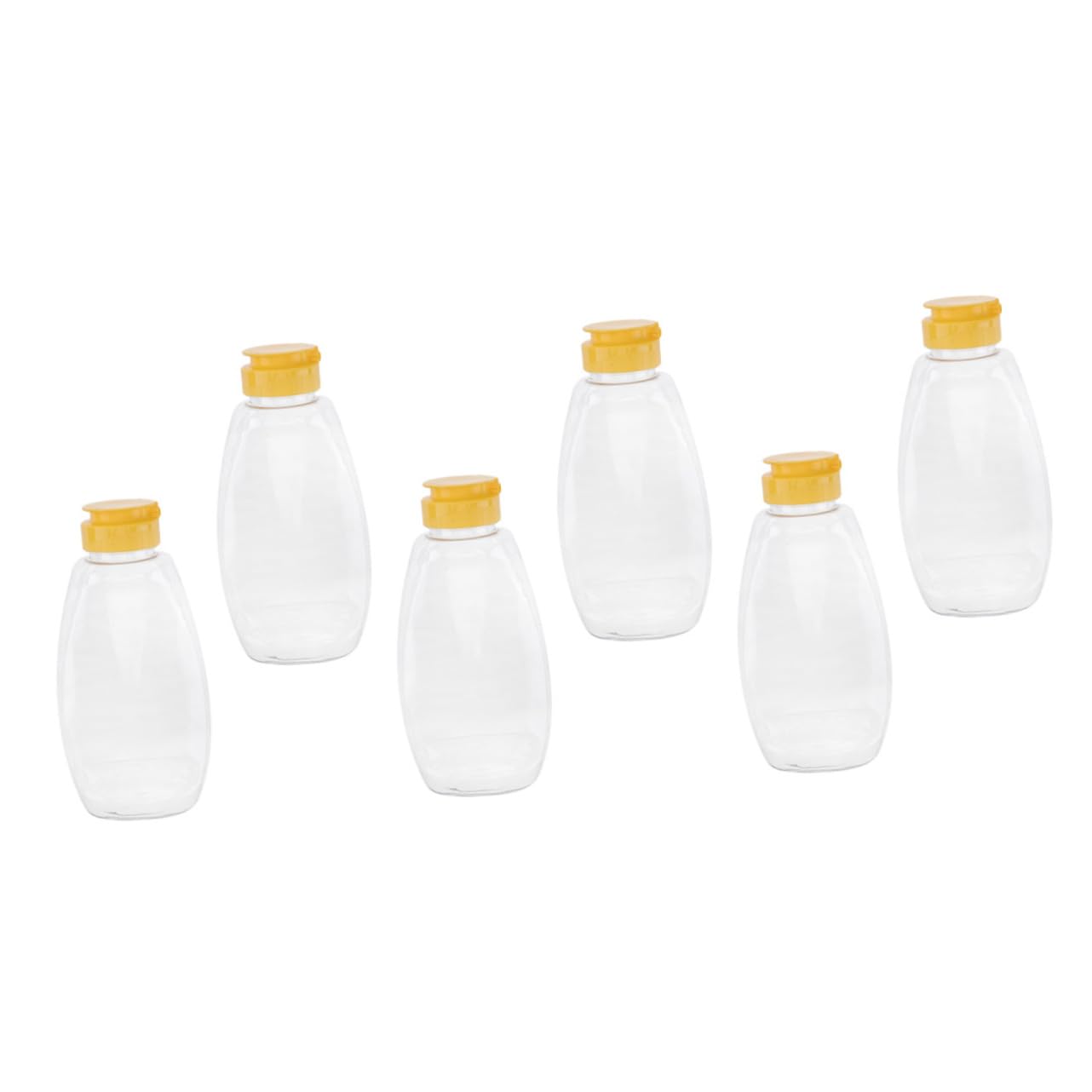 OFFSCH 6pcs Honey Squeeze Jars Food Storage Bottles Plastic Honey Holder for Kitchen