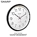 Sharp Wall Clock – Black, Silent Non Ticking 14 Inch Quality Quartz Battery Operated Round Easy to Read Home/Kitchen/Office/Classroom/School Clocks, Sweep Movement