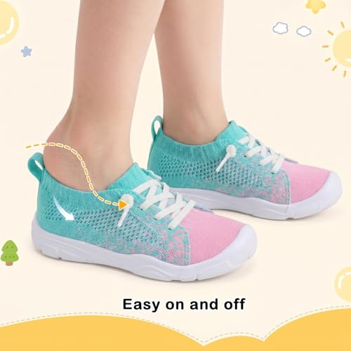 Image of LeIsfIt Toddler Shoes Boys Girls Wide Toe Box Breathable Slip-On Sneakers Kids Lightweight Barefoot Feel Shoes for Everyday Play