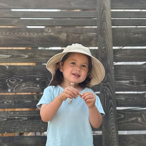 Jan & Jul Summer Xplorer Swim Hats for Toddler Boys with Wide Brim (M: 6-24 Months, Wheat) — view 3