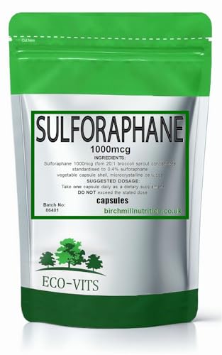 ECO-VITS Sulforaphane from Broccoli Sprout Extract 240 Caps (1000mcg) Biodegradable Packaging