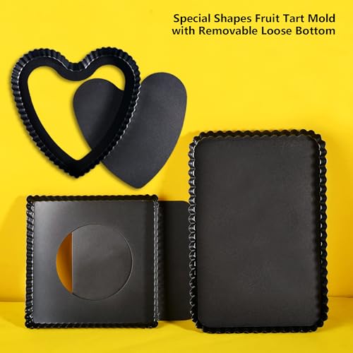 Makidar Special Shapes Fruit Tart Pan with Removable Loose Bottom Non-stick Carbon Steel (13 inch Long Strip) by Makidar - Image 2