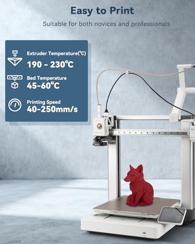 Image of 3DHoJor PLA Filament 1.75mm,3D Printer Filament,1kg Cardboard Spool (2.2lbs),Dimensional Accuracy + /- 0.03 mm,Odor Free Clog Free No Brittle, Fit Most 3D FDM Printer,Fire Engine Red