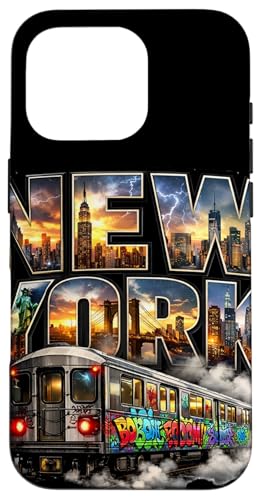�j���[���[�N �n���S ��� �O���t�B�e�B �X�g���[�g�A�[�g �q�b�v�z�b�v �J���t�� �X�}�z�P�[�X iPhone 16 Pro �p