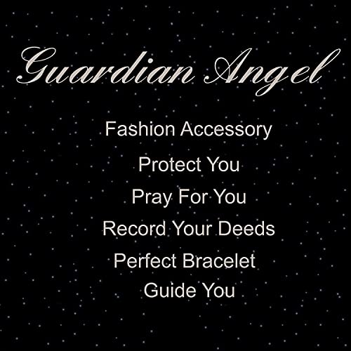 Image of Guardian Angel 62772, Adjustable Charms Bracelet With Personalized Message Card, Ideal Angel Gifts for Birthday, Christmas, Graduation, Thanksgiving-Thinking of You, Multi
