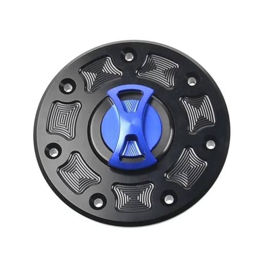 Bouchon de réservoir CNC bleu en aluminium taillé masse pour moto Ninja 250R et GPZ