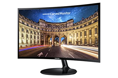 Image of Samsung 24-inch(59.8cm) FHD, 1800R Curved Monitor, VA Panel, Slim Design, AMD FreeSync, Flicker Free, HDMI, Audio Ports (LC24F392FHWXXL, Black)