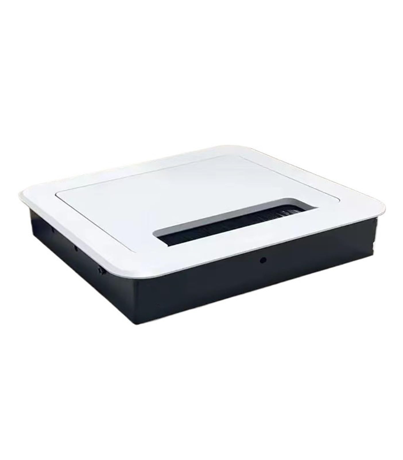 Passacavi da tavolo, copriforo for cavi in ​​lega di alluminio, passacavi for computer, organizzatori for cavi di gestione cavi da scrivania(Milk,90x400mm)