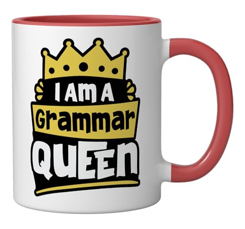 Taza de cerámica para profesor de inglés, 11 oz rojo/blanco miniatura 2