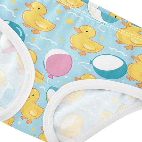 Wusikd Cute Ducks Girls' Underwear Cotton Balloons Stars Girls Briefs Soft Toddler Underwear 2T4