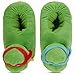 Teenage Mutant Ninja Turtles Men's Slippers - TMNT 3D Plush Slippers - Michaelangelo, Raphael, Donatello, Leonardo - Green, 7/8