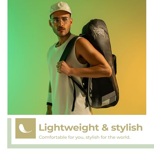 Image of Lifelong Badminton Kit Bag for Men & Women | Dual Compartment, Personal Care Pouch | Water-Resistant, Soft Pads, Adjustable Strap |
