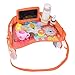 Plateau de voyage pour enfants Siège de travail pour activité et plateau de rangement Organisateur pour enfants et enfants en bas âge Bureau de travail avec porte-téléphone étanche et pliable (Orange)