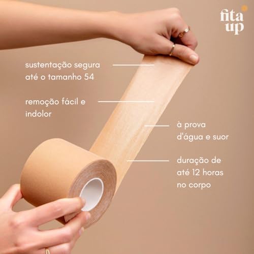 Fita Up | Única Fita Testada E Aprovada Levanta Seios | Loja Oficial (BR, Alfa, M, Regular, Bege)