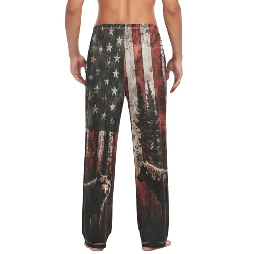 Pajama Pants for Men Flag Dragon Pajama Bottoms Lounge Pants3