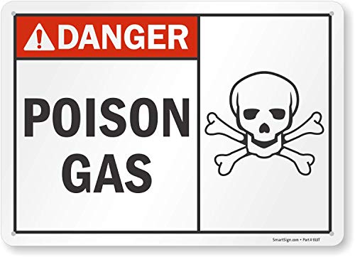 SmartSign "Danger - Poison Gas" Sign | 10" x 14"
