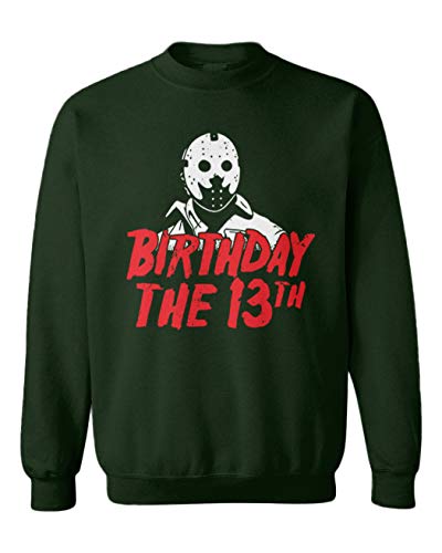 Tcombo Birthday The 13th - Horror Movie Parody Youth Fleece Crewneck Sweater