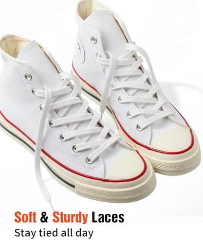 handshop 2 pairs flat athletic shoelaces 51634 in 4034-6334 wide sneaker replacement shoe laces