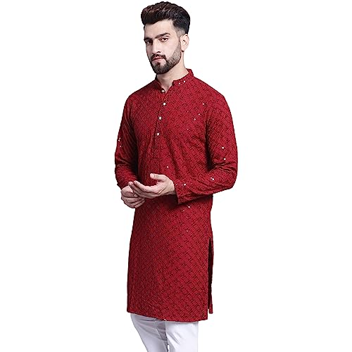 Image of SOJANYA (Since 1958 Timeless Charm: Pure Cotton Sequence Kurta for Special Occasions