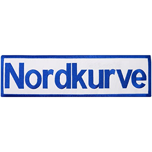 NORDKURVE Schalke Hamburg Football Fan Cowl Back Iron on Patch Badge