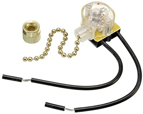 Ventilador de teto luz de parede substituição corrente de puxar interruptor de latão controle agradá