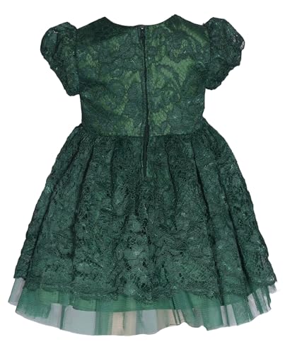 Bonnie Jean Girls 2T-6X Embroidered Lace Satin Bow Waist Dress3
