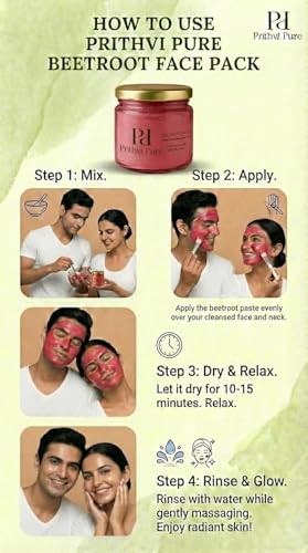 Image of Multani Mitti & Beetroot Powder Combo | 200g Each | 100% Organic Face & Hair Pack | Double Filtered Fuller's Earth for Natural Glow & Skin Brightening | Deep Cleansing Clay Mask | Pack of 2