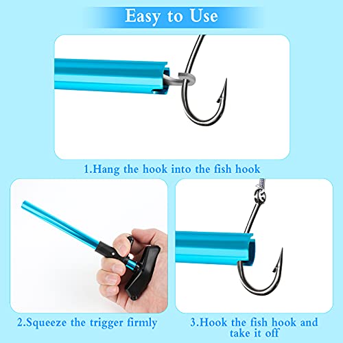 2 Stück Klemmzange Gebogen Edelstahl Hakenlöser Zange Entferner Extractor Gebogener Hakenlösezang T-Typ Separator für… – Bild 7