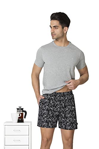 Image of Van Heusen Men Allover Print Boxer Shorts - 100% Super Combed Cotton - Pack of 2 - Functional Pockets