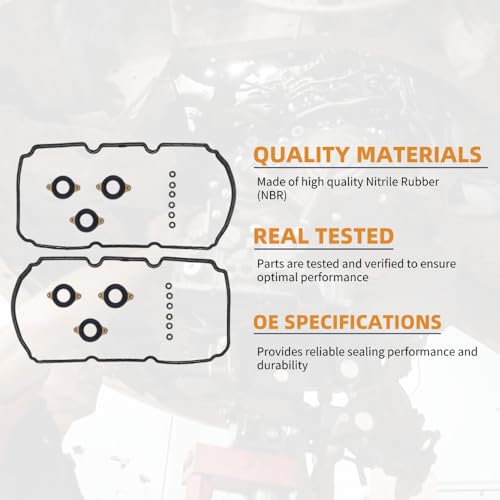 Image of Valve Cover Gasket 0362072 Fit for Acura Honda 3.5L J35Y Earth Dream | Fits 3.5L MDX 14-24 / RLX 14-20 / TLX 15-20 / Odyssey 18-26 / Pilot 16-22 / Passport 19-23 / Ridgeline 17-23