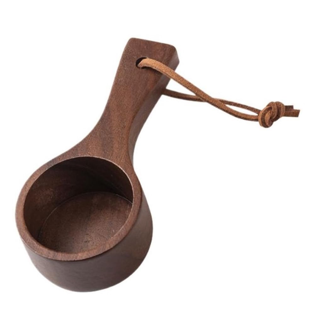CTRLZS Nature Wood Mini Measuring Scoop Tea Coffee Bean Scoop Sugar Spice Measure Spoon MeasuringTool for HomeKitchen Cooking A